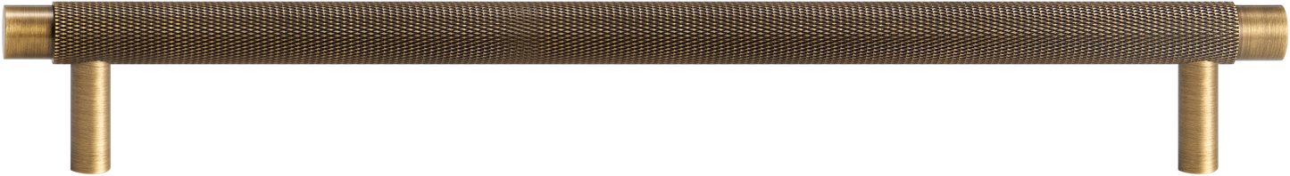 MERCER KNURLED CABINET PULL IN ANTIQUE BRASS