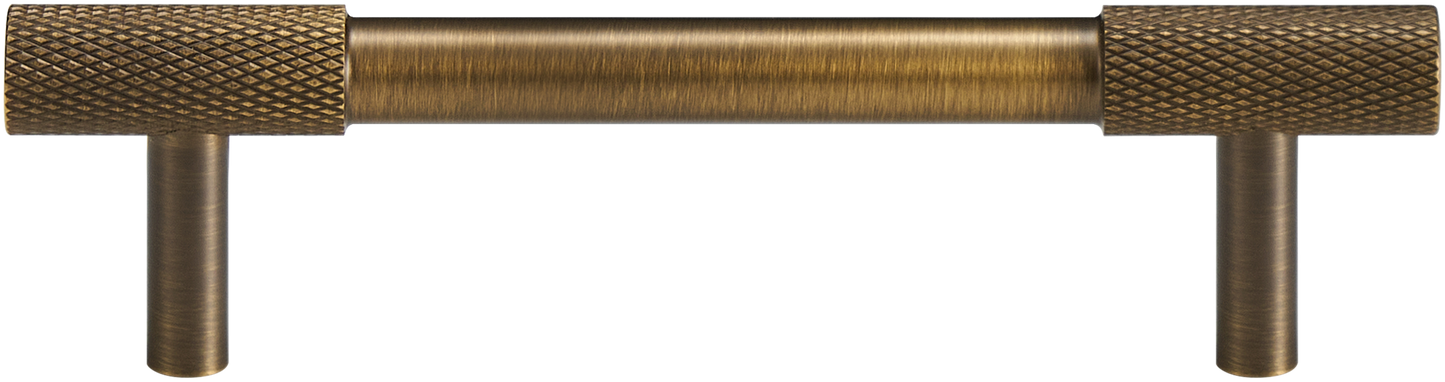 KENSWICK KNURLED CABINET PULL IN ANTIQE BRASS