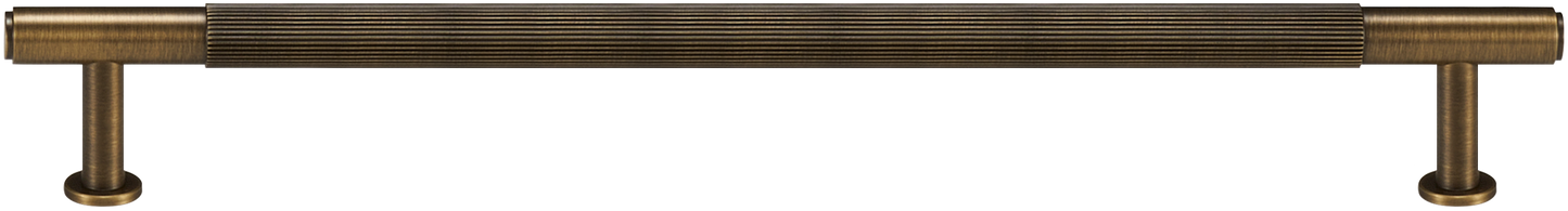 GRAMERCY FLUTED BRASS CABINET PULL IN ANTIQUE BRASS