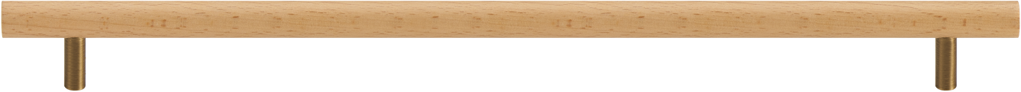 SIENA WOOD PULLS WITH ANTIQUE BRASS ACCENTS