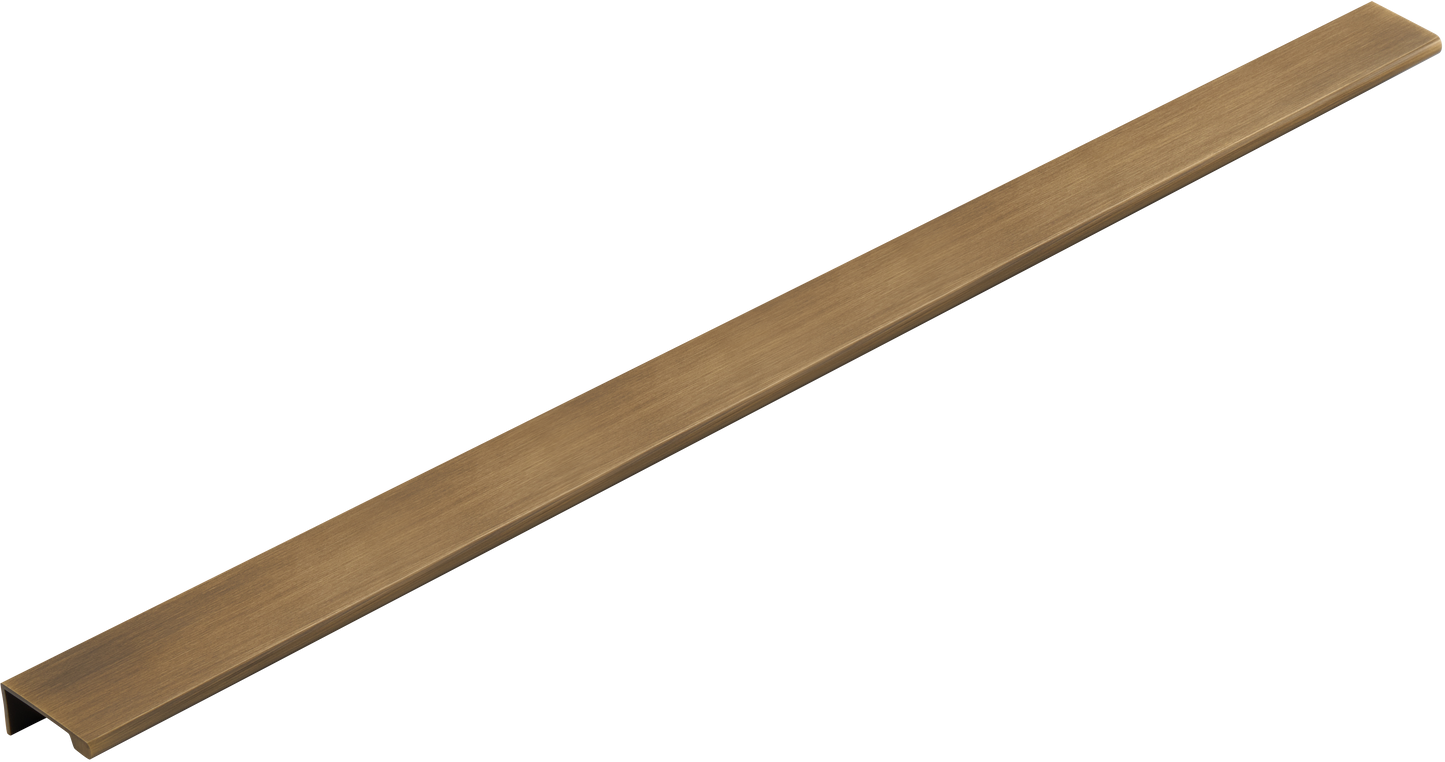 BOWERY EDGE PULL IN ANTIQUE BRASS