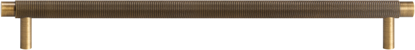 MERCER KNURLED CABINET PULL IN ANTIQUE BRASS