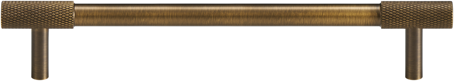 KENSWICK KNURLED CABINET PULL IN ANTIQE BRASS
