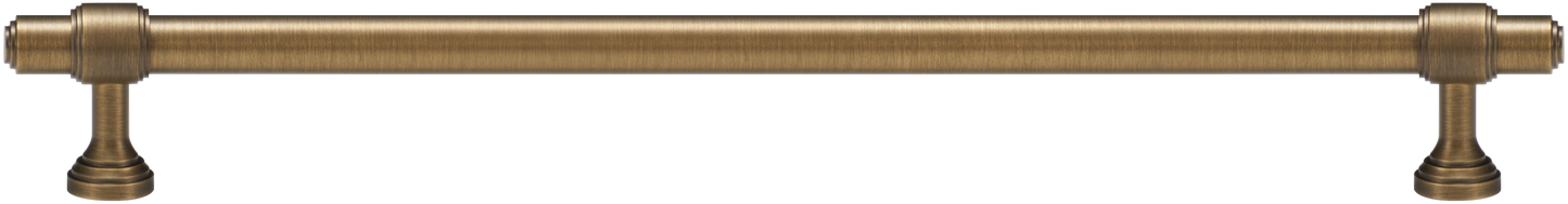 BURLINGTON TURNED-END PULL IN ANTIQUE BRASS