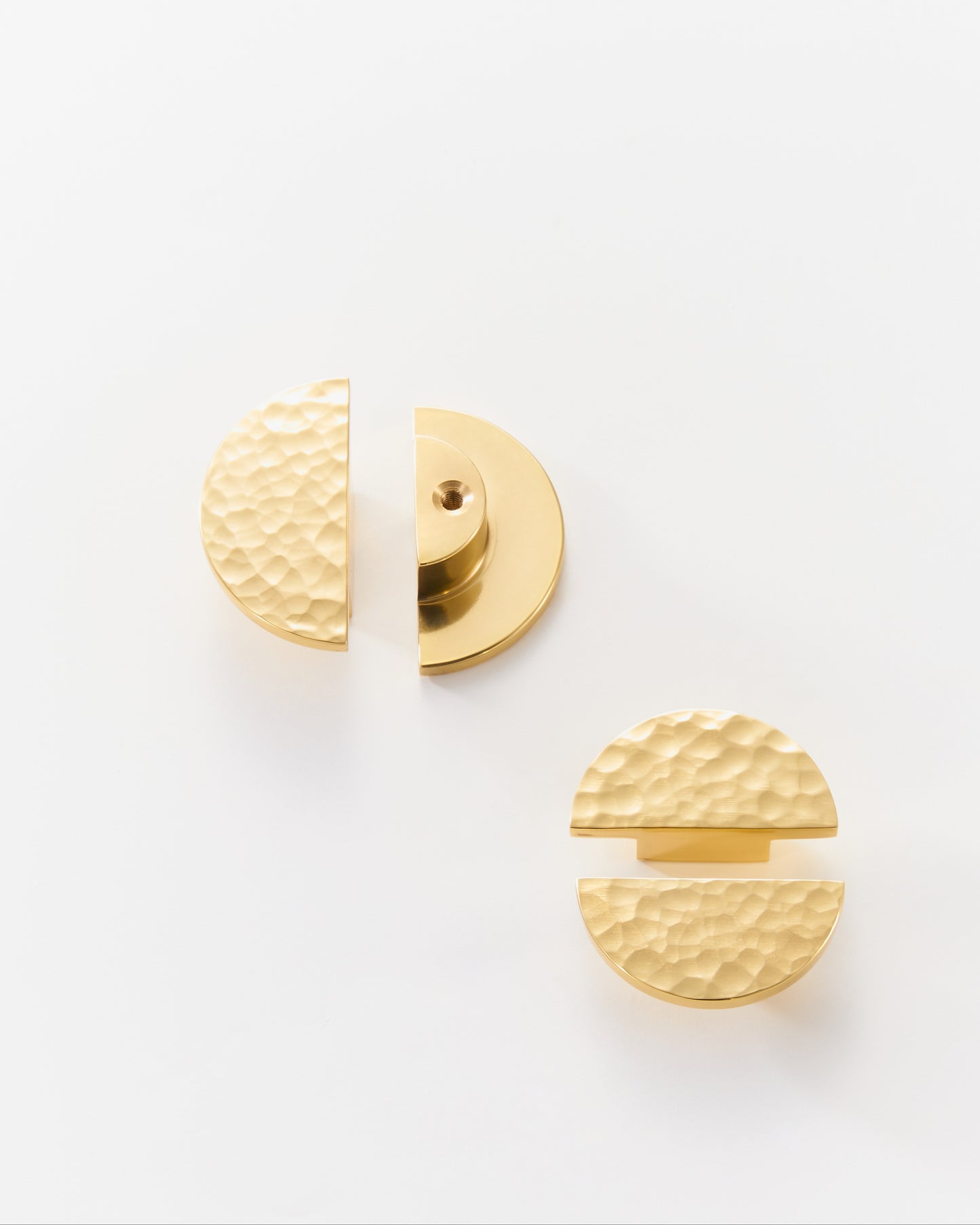 HAWTHORNE HAMMERED HALF-MOON SHAPE KNOB