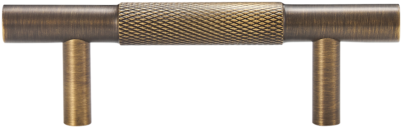 MERCER KNURLED ANTIQUE BRASS CABINET PULL