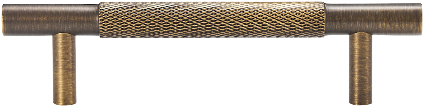 MERCER KNURLED ANTIQUE BRASS CABINET PULL