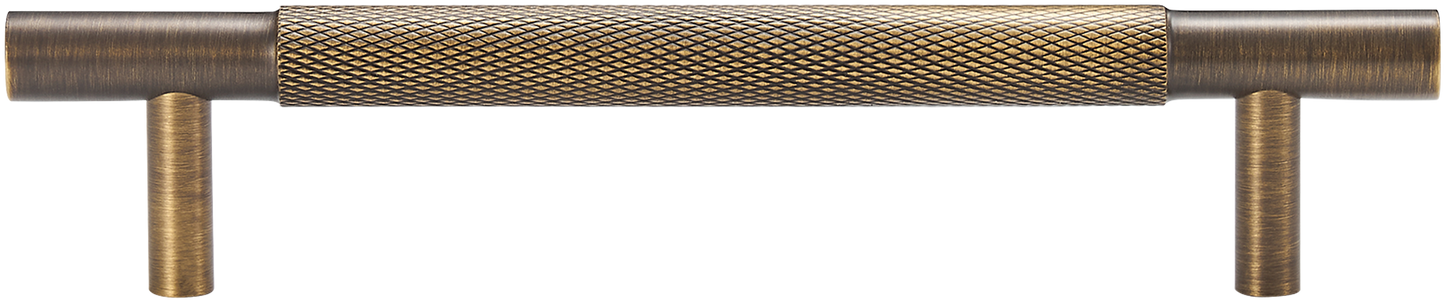 MERCER KNURLED ANTIQUE BRASS CABINET PULL