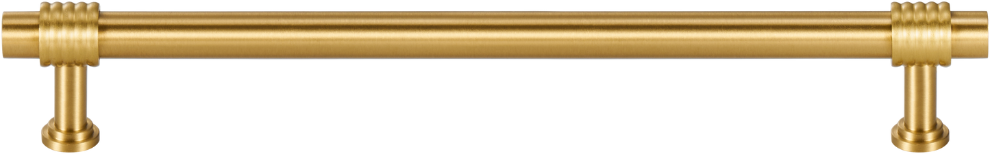 RIVINGTON RIBBED POLISHED BRASS CABINET PULL