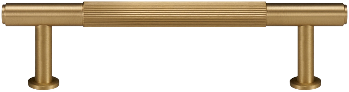 GRAMERCY FLUTED BRASS CABINET PULL IN BRUSHED BRASS