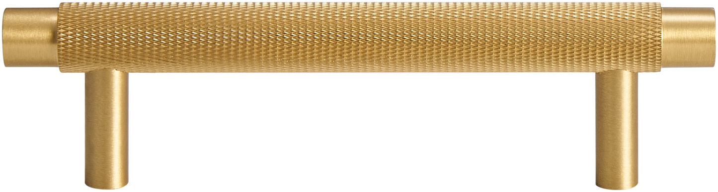 MERCER KNURLED CABINET PULL IN MATTE BRASS