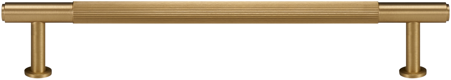 GRAMERCY FLUTED BRASS CABINET PULL IN BRUSHED BRASS