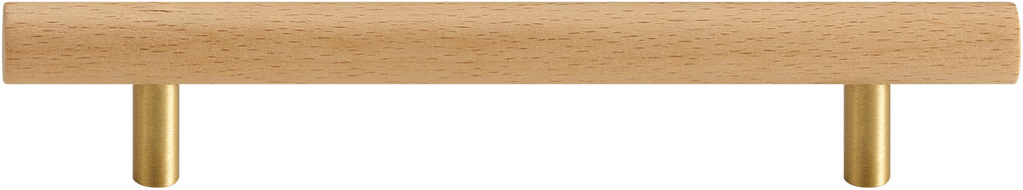 SIENA WOOD & BRASS CABINET PULL