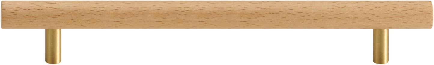 SIENA WOOD & BRASS CABINET PULL