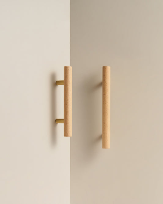SIENA WOOD & BRASS CABINET PULL