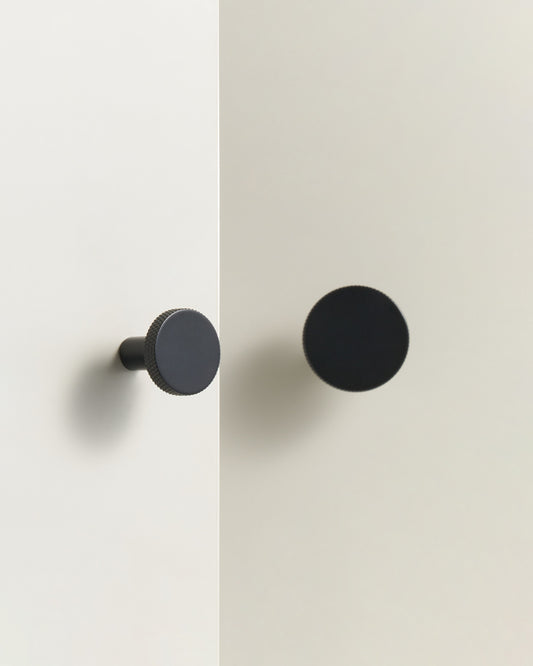 MERCER KNURLED FLAT ROUND CABINET KNOBS