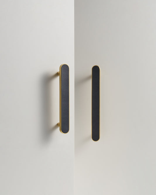 MADISON LEATHER & BRASS CABINET PULL BLACK