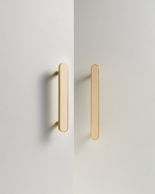 MADISON LEATHER & BRASS CABINET PULL KHAKI
