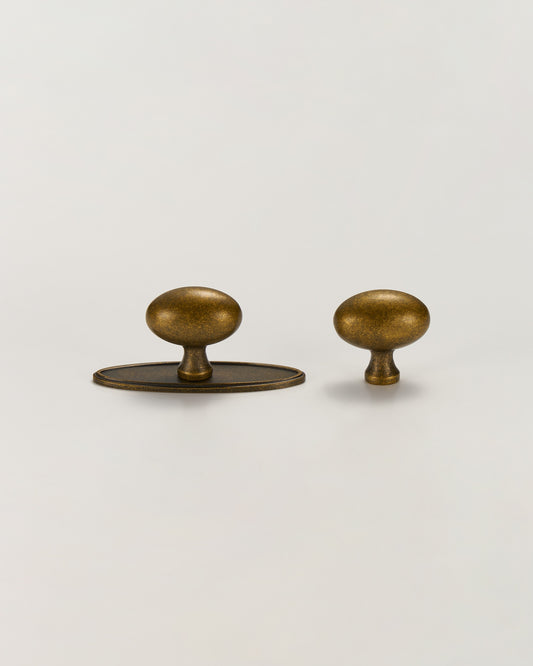 DUNHAM PATINA OVAL KNOB WITH OPTIONAL BACKPLATE