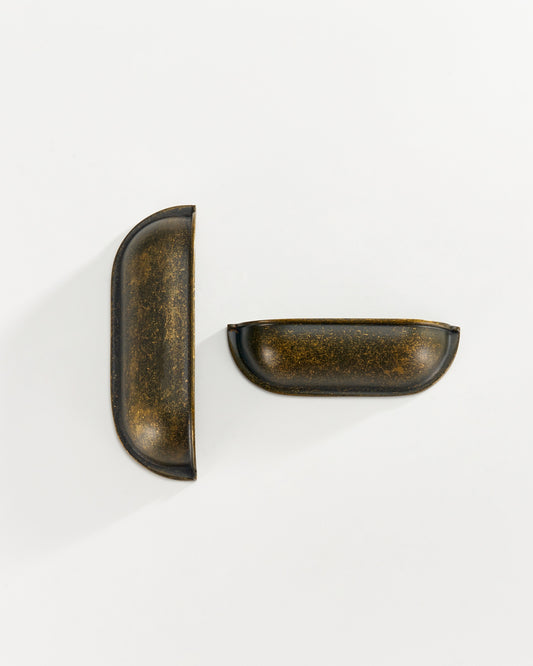 DUNHAM PATINA CUP PULL IN AGED BRASS