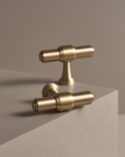 BURLINGTON BRASS T-BAR CABINET PULL