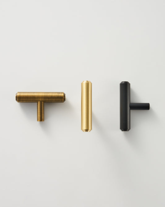 ALDERBROOK TURNED BRASS CABINET KNOB