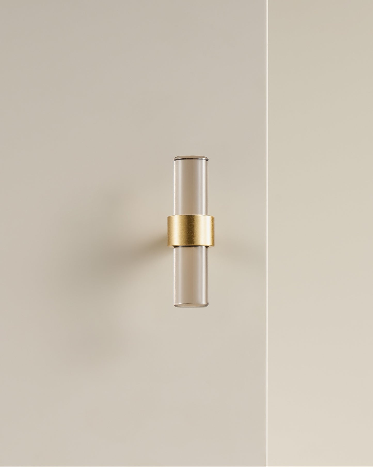CATSKILL BRUSHED BRASS & ACRYLIC CABINET KNOB