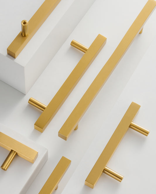 SUTTON BRUSHED BRASS SQUARE PULL COLLECTION