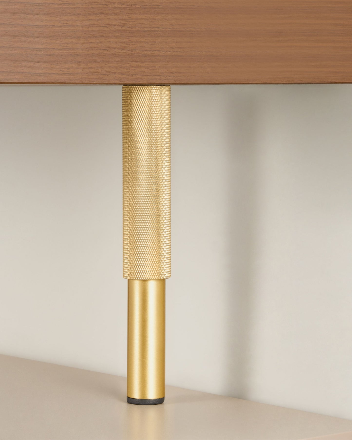 SOHO KNURLED FURNITURE LEGS IN BRUSHED BRASS (PAIR)