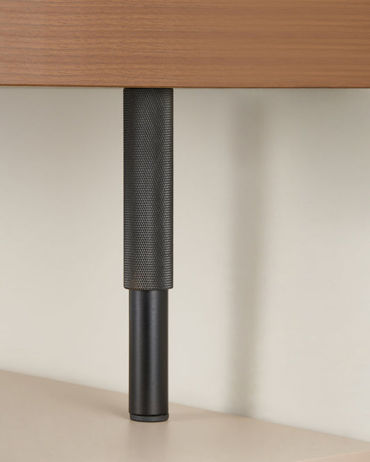 SOHO KNURLED FURNITURE LEGS IN MATTE BLACK (PAIR)