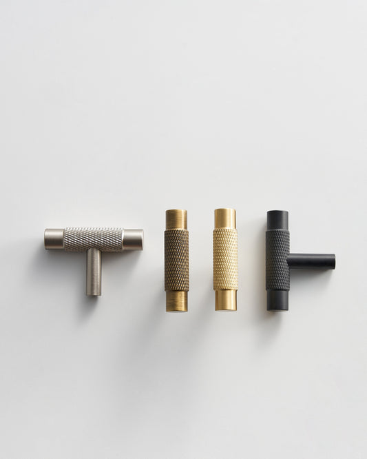 KENSWICK KNURLED BRASS CABINET KNOB COLLECTION