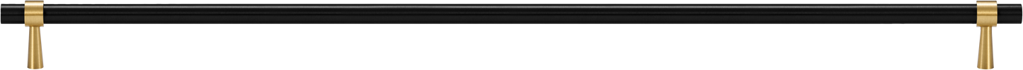 HUDSON TUBULAR BRASS CABINET PULL IN BLACK BRASS
