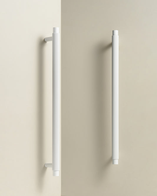 SOHO FLUTED CABINET PULL IN MATTE  WHITE