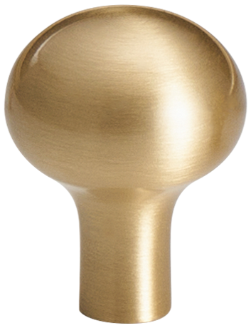 VERONA ROUNDED MUSHROOM SHAPE BRUSHED BRASS KNOB