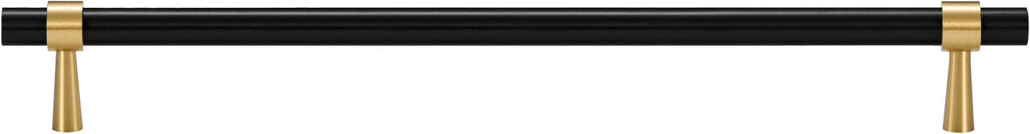 HUDSON TUBULAR BRASS CABINET PULL IN BLACK BRASS