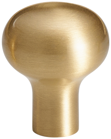 VERONA ROUNDED MUSHROOM SHAPE BRUSHED BRASS KNOB