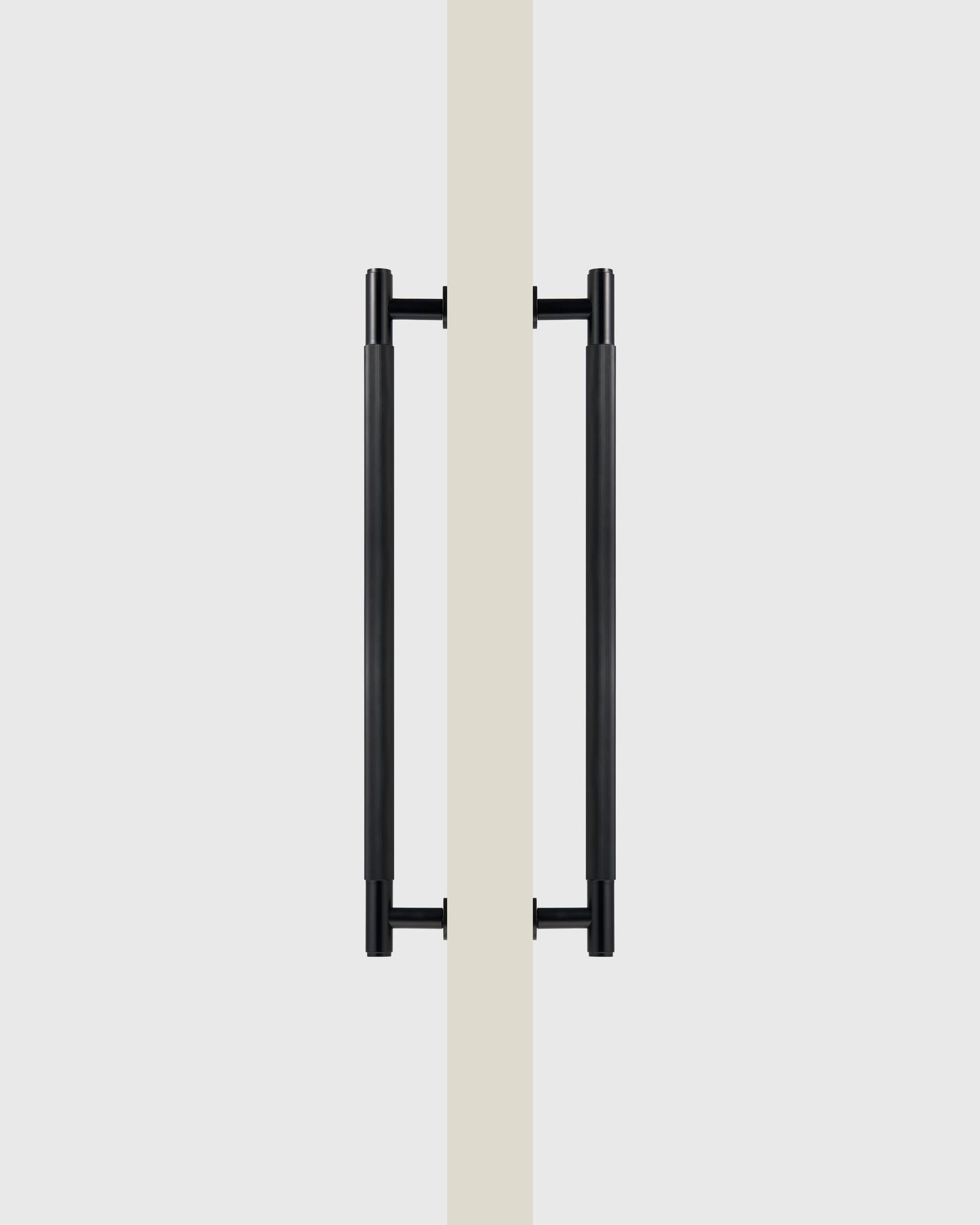 SOHO MATTE BLACK LINEAR STRIPED PULL BAR