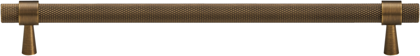HUDSON KNURLED ANTIQUE BRASS PULL