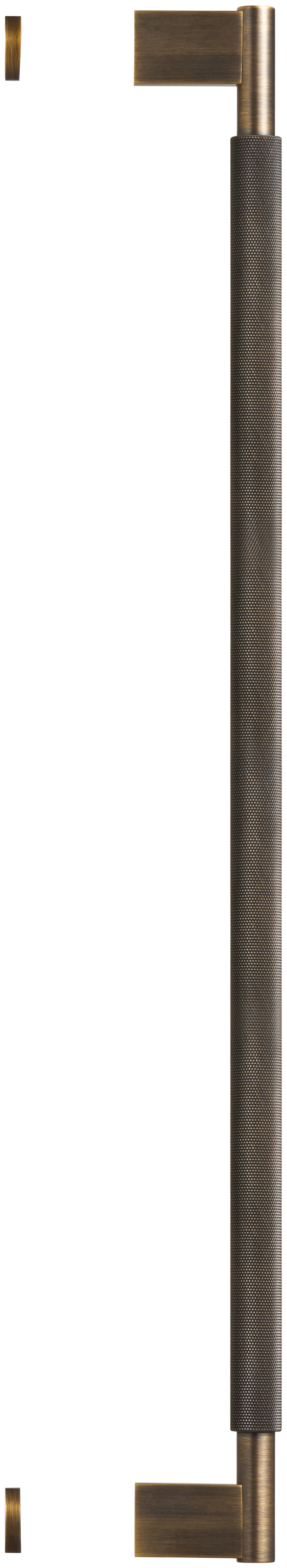 CHELSEA KNURLED APPLIANCE & DOOR PULL IN ANTIQUE BRASS