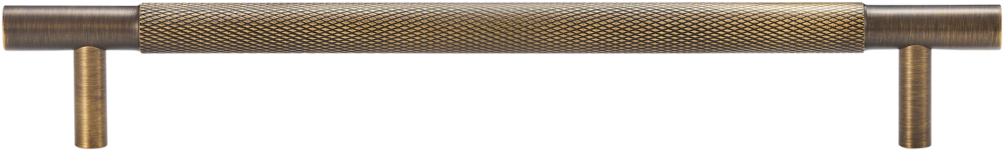 MERCER KNURLED ANTIQUE BRASS CABINET PULL