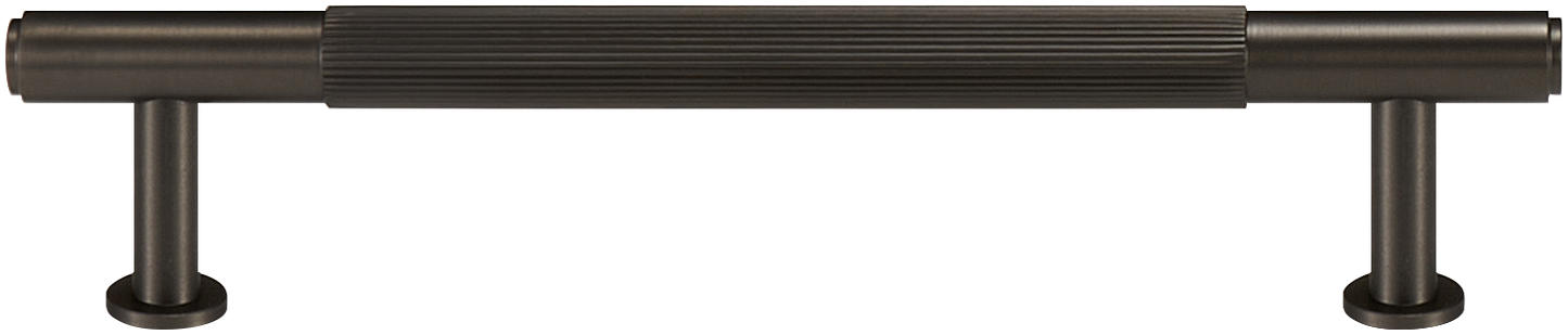 GRAMERCY FLUTED BRASS CABINET PULL IN GUNMETAL