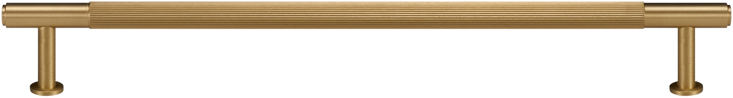 GRAMERCY FLUTED BRASS CABINET PULL IN BRUSHED BRASS