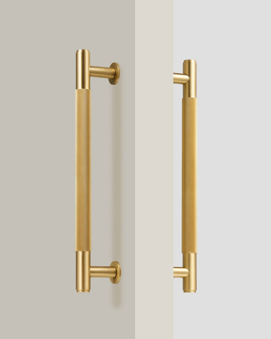SOHO BRUSHED BRASS KNURLED DOOR PULL